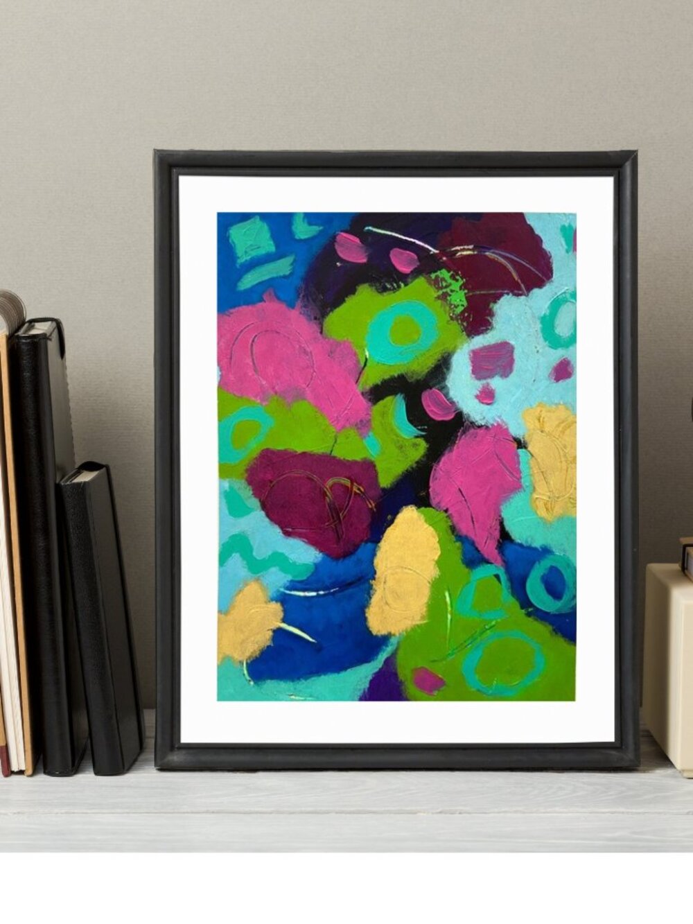 Original Abstract Colorful Expression Wall Art  Multi-Color